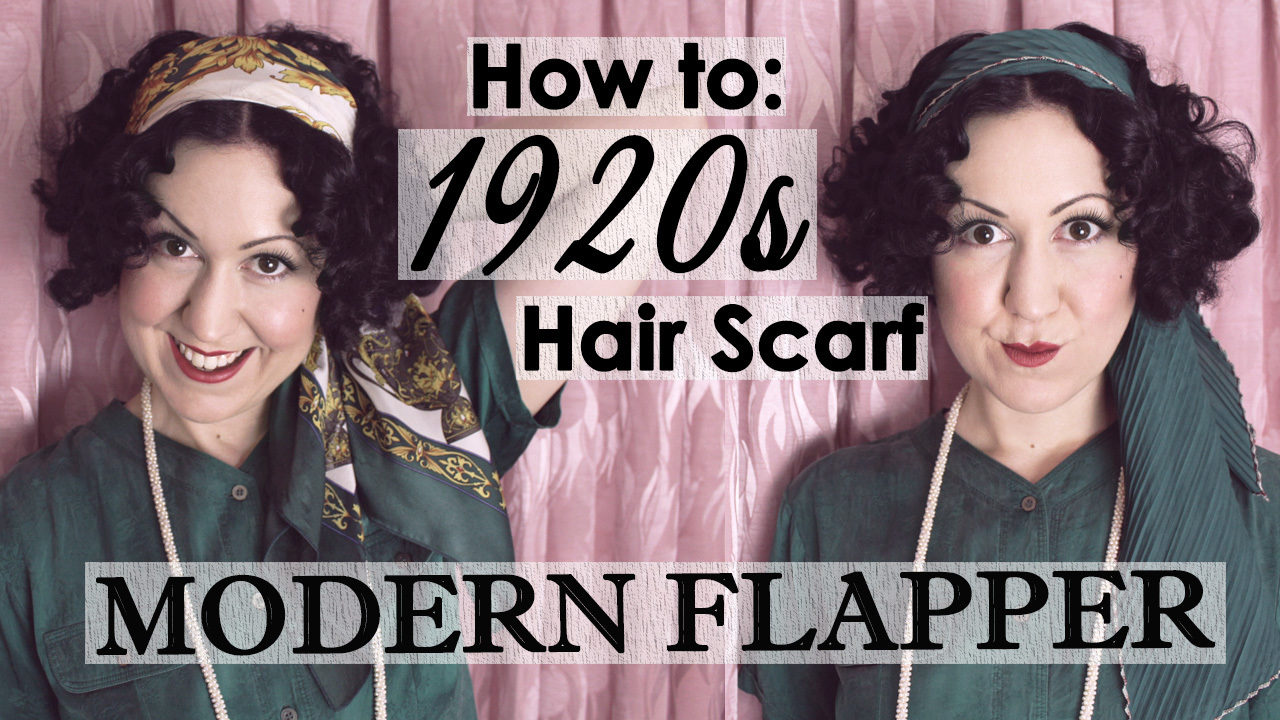 How To Tie A Vintage 1920 S Style Hair Scarf A Modern Flapper Or